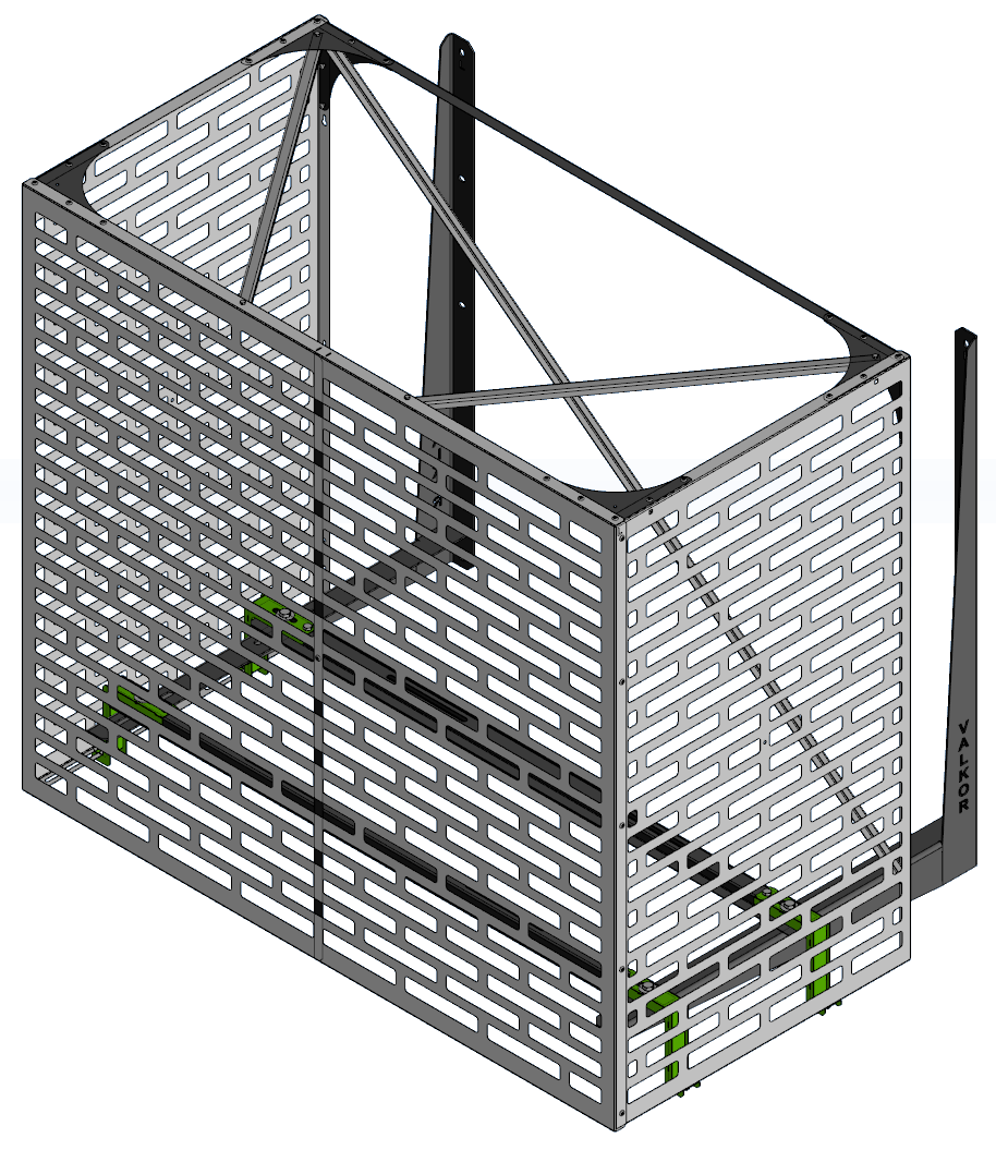 Корзина VALKOR 1150х1300х650 и кронштейны VK KR 1000x700